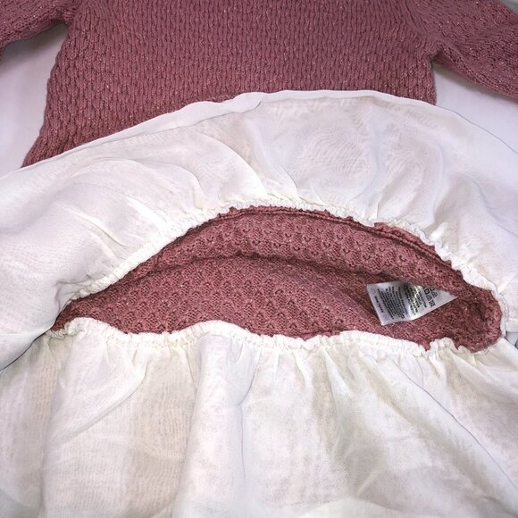 CATHERINE Malandrino Mauve Knit Girls Dress Size 24M - Picture 5 of 6